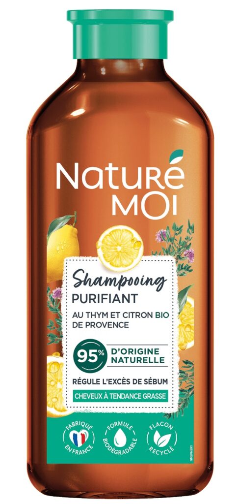 shampoing purifiant Naturé Moi au thym et au citron bio de Provence