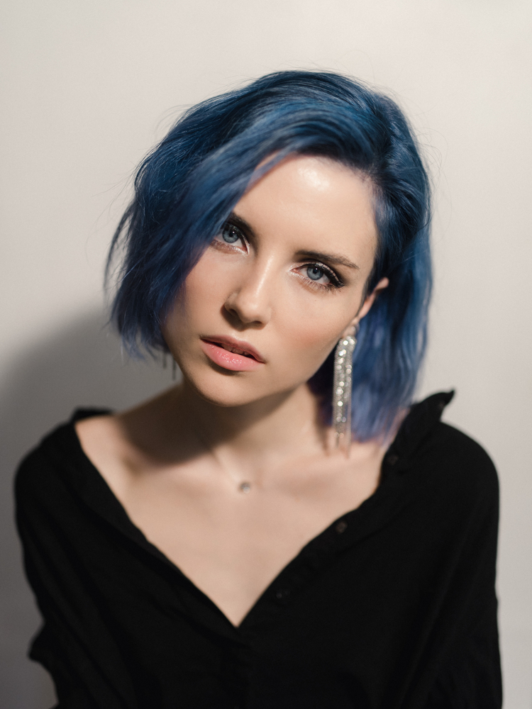 coloration cheveux bleue