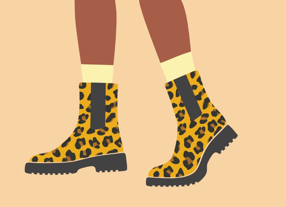 chelsea boot leopard