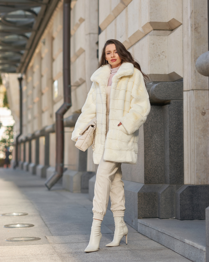 manteau blanc femme